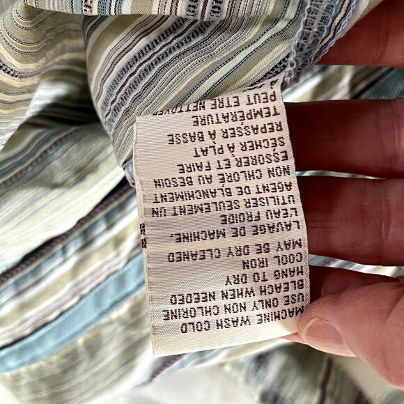 Tsunami Western Pearl Button Snap Close Blouse Shirt Striped Womens XL Rodeo - Picture 11 of 11